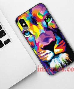 Lisa Frank Color Tiger Phone Case For iPhone XS Max XR X 10 8 7 6 Samsung Note