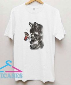 Cat And Butterfly T Shirt