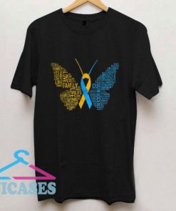 Down Syndrome Awareness Butterfly T Shirt