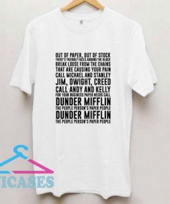 Dunder Mifflin Song T Shirt