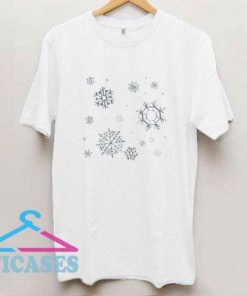 Snowflakes On Blue Youth T Shirt