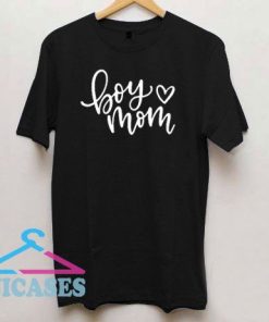 Boy Mom Font Letter T Shirt
