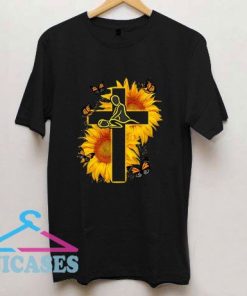Butterfly Therapist Christ Sunflower T Shirt
