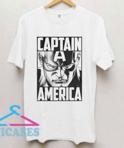 Captain America Furious Face T Shirt