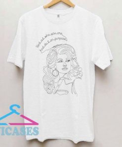 Dolly Parton Find Out Line Art T Shirt