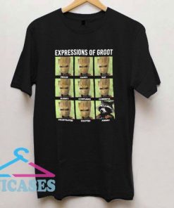 Expression Of Groot Cartoon T Shirt