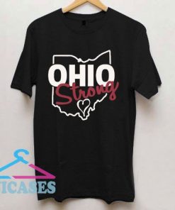 Ohio strong Heart Line Logo T Shirt