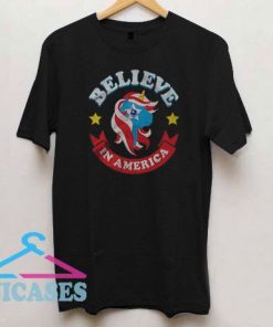 Believe in America Funny Cartoon T Shirt