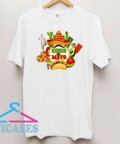 Cinco De Mayo Party Colorful Mexican Flag T Shirt