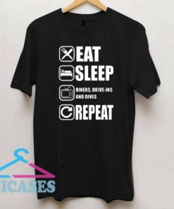 Diners Drive Ins And Dives Eat Sleep Repeat T Shirt