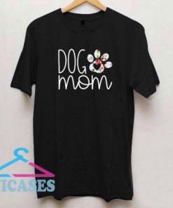 Paw Dog Mom Floral Graphic T Shirt