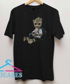 Baby Groot Photography Captain America T Shirt