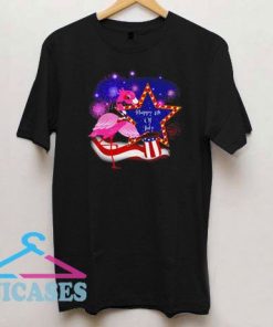Flamingo show happy 4th of july T Shirt