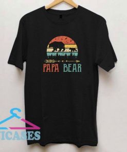 Papa Bear And Baby Bear Retro T Shirt