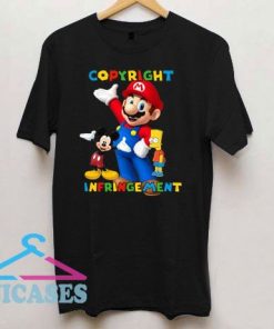 Copyright Micky Mouse Super Mario T Shirt