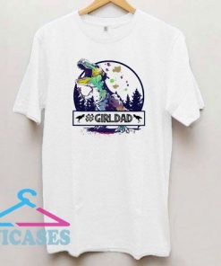 Dinosaur Girl Dad T Shirt