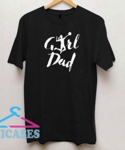 Girl Dad Volleyball Lettering T Shirt