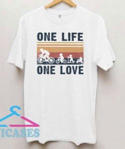 One Life One Love Bike Vintage Retro T Shirt