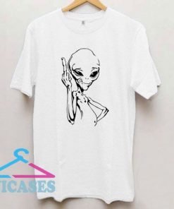 Alien Middle Finger T Shirt