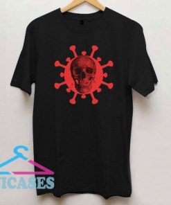 Coronavirus red skull tee T Shirt