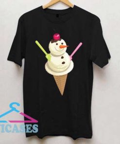 Ice Cream Snowman T Shirt