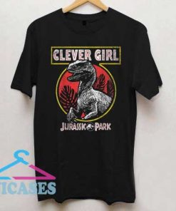 Jurassic Park Clever Girl Circle Logo T Shirt