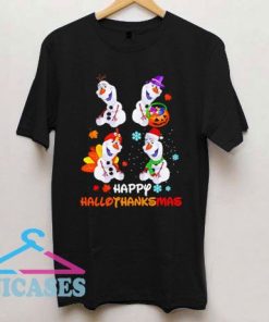 Olaf happy Hallothanksmas Halloween T Shirt