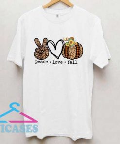 Peace Love Fall Leopard Print T Shirt