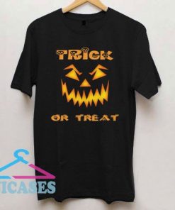 Trick or Treat black scary face T Shirt