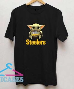 Baby Yoda Hug Pittsburgh Steelers T Shirt