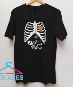 Halloween Pregnant Skeleton T Shirt