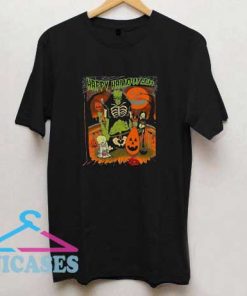 Happy Halloween Ghost And Skeleton T Shirt