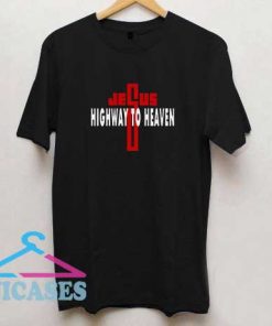 Jesus Highway To Heaven Red Line T Shirt