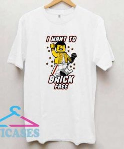 Lego Freddie Mercury I want to brick free T Shirt