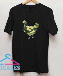 Military Chicken Camo Print T Shirt