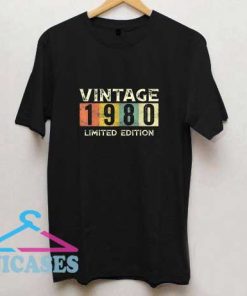 Vintage 1980 Limited Edition Gift 40th T Shirt