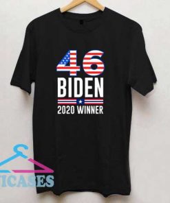 46 Biden 2020 Winner American Flag T Shirt