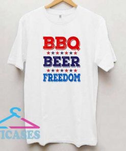 BBQ Beer Freedom Stars T Shirt