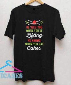 Christmas When Youre Lifting T Shirt