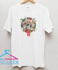 Mickey Mouse Friends Holiday Wreath T Shirt