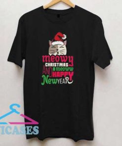 Christmas N New Year Cat T Shirt