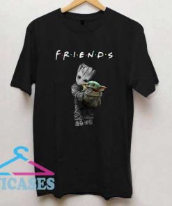 Groot Hug Baby Yoda Friends T Shirt