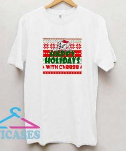 Happy Holidays With Cheese Xmas T Shirt