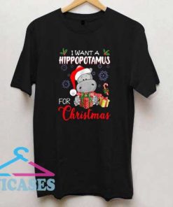 Hippopotamus for Christmas T Shirt