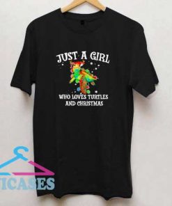 Loves turtles and Christmas T Shirt