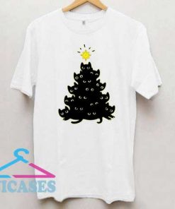 Meowy Cat Christmas Tree T Shirt