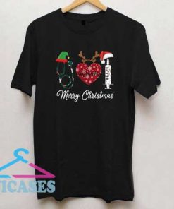 Merry Christmas Nursing Elf Reindeer T Shirt