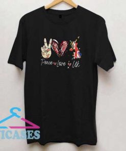 Peace Love Uk Christmas T Shirt