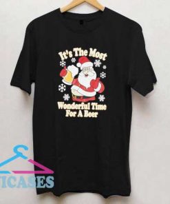 Wonderful Time For A Beer Christmas T Shirt