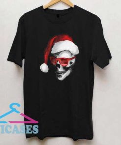 Skull Santa Sunglasses Christmas T Shirt